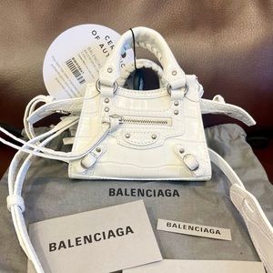 NWT Balenciaga Neo Classic city super mini Nano hourglass top handle handbag